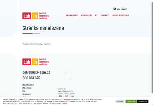 Zobrazit webové stránky Laboratoř LabIn - odběrové místo Parková, Plzeň