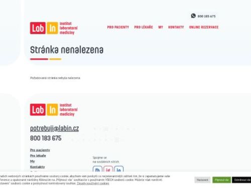 Laboratoř LabIn - odběrové místo Parková, Plzeň