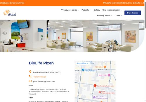 Zobrazit webové stránky Plazma centrum BioLife Plzeň