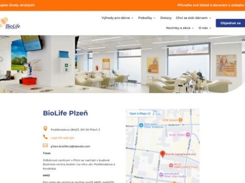 Plazma centrum BioLife Plzeň
