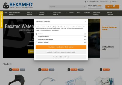 Webové stránky BEXAMED s.r.o., Praha