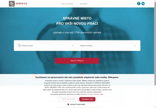 Webové stránky AC Jobs, Hustopeče