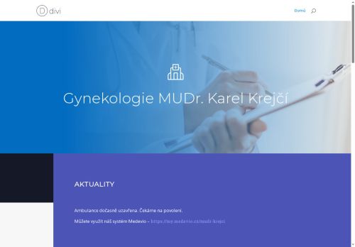 Zobrazit webové stránky Gynekologická ambulance - MUDr. Karel Krejčí
