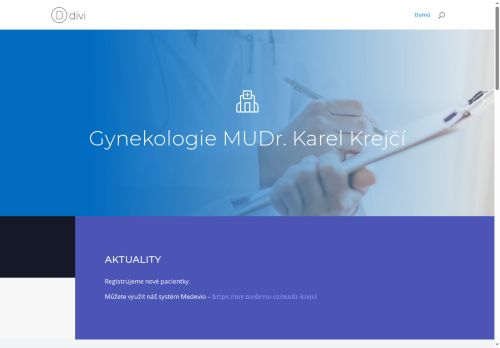 Zobrazit webové stránky Gynekologická ambulance - MUDr. Karel Krejčí