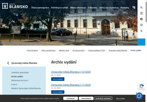 Zobrazit webové stránky Zpravodaj města Blanska