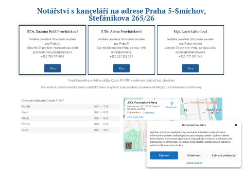 Zuzana - notářka Holá Procházková nabízí práci na pozici Všeobecní administrativní pracovníci, sekretáři a pracovníci pro zadávání dat a zpracování textů v obci Praha