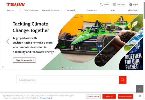 Webové stránky Teijin Automotive Technologies Czech s.r.o., Milovice
