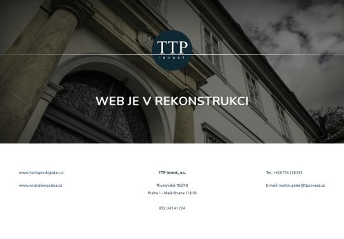 Webové stránky TTP facility management, s.r.o., Praha