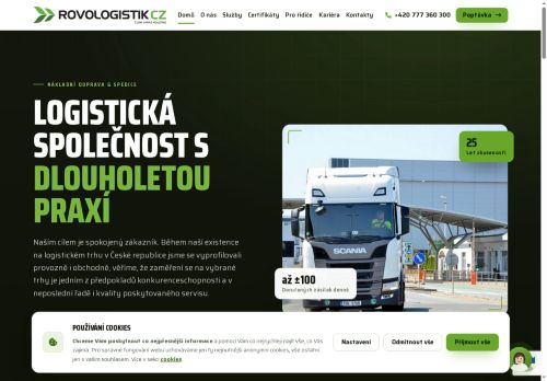 ROVOLOGISTIK CZ Group, SE nabízí práci na pozici Řidiči nákladních automobilů, tahačů a speciálních vozidel v obci Dobrovice