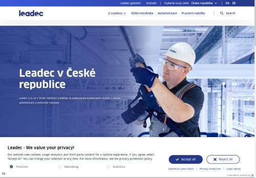 Webové stránky Leadec s.r.o., Jihlava