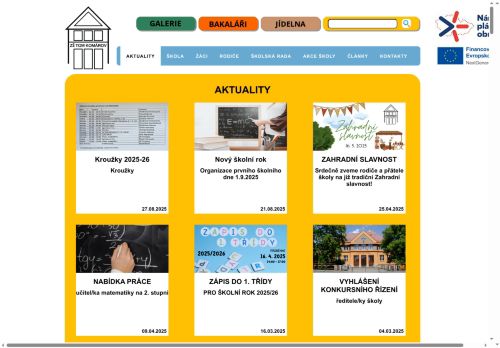 Základní škola T. G. Masaryka, Komárov, okres Beroun nabízí práci na pozici Učitel/ka VVP - aprobace anglický jazyk v obci Komárov