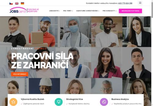 Jobscentr Personální Agentura s.r.o. nabízí práci na pozici Skladníci, obsluha manipulačních vozíků (m/ž) v obci Chrášťany