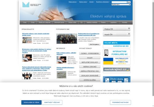 Ministerstvo vnitra nabízí práci na pozici Všeobecní administrativní pracovníci v obci Praha