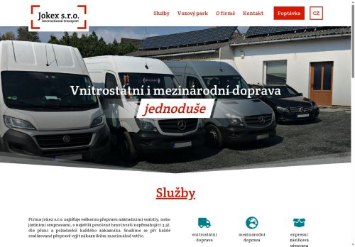 Webové stránky Jokex s.r.o., Tlučná
