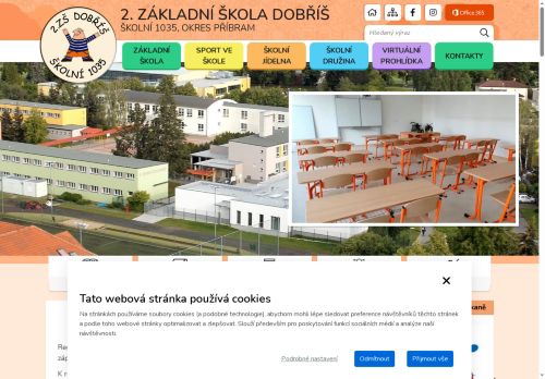 Webové stránky 2. základní škola Dobříš, Školní 1035, okres Příbram, Dobříš