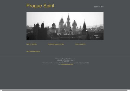 Webové stránky Prague Spirit Group s.r.o., Praha