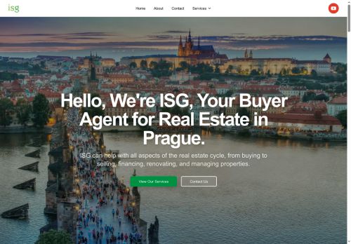 Webové stránky ISG Reality s.r.o., Praha