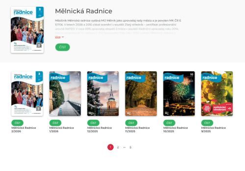 Zobrazit webové stránky Měsíčník Mělnická radnice