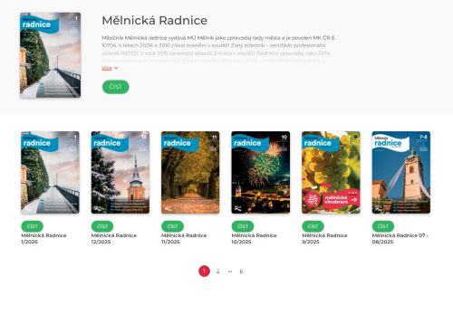 Zobrazit webové stránky Měsíčník Mělnická radnice