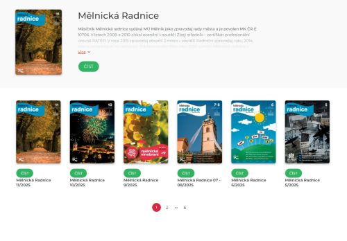 Zobrazit webové stránky Měsíčník Mělnická radnice