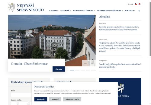Nejvyšší správní soud nabízí práci na pozici Údržbář/údržbářka v obci Brno