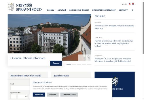 Nejvyšší správní soud nabízí práci na pozici Administrativní referent kanceláře místopředsedy soudu v obci Brno