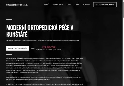 Zobrazit webové stránky Ortopedická ambulance - MUDr. Daniel Žitník