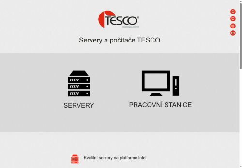 Webové stránky Tesco Stores ČR a.s., Roztoky