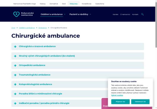 Zobrazit webové stránky Ortopedická ambulance - Rokycanská nemocnice