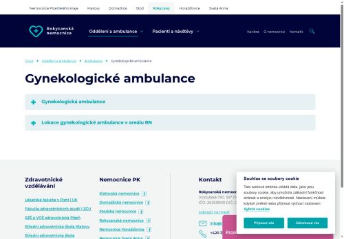 Zobrazit webové stránky Gynekologická ambulance - Rokycanská nemocnice