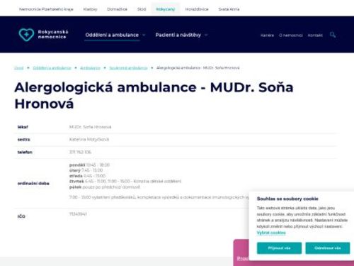 Alergologická ambulance - MUDr. Soňa Hronová
