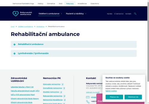 Zobrazit webové stránky Rehabilitační ambulance - Rokycanská nemocnice