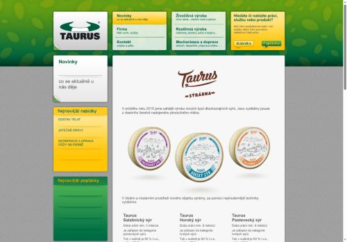 Webové stránky TAURUS, družstvo, Protivanov