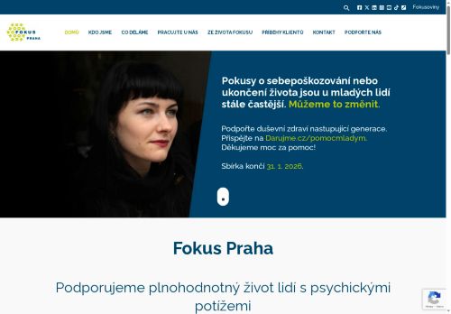 Webové stránky Fokus Praha, z.ú., Kladno