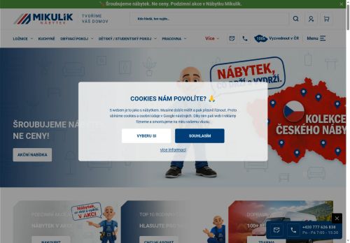 Zobrazit webové stránky Nábytek Mikulík