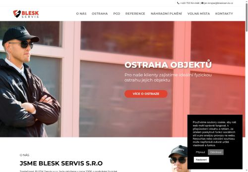 Webové stránky BLESK Servis s.r.o., Praha