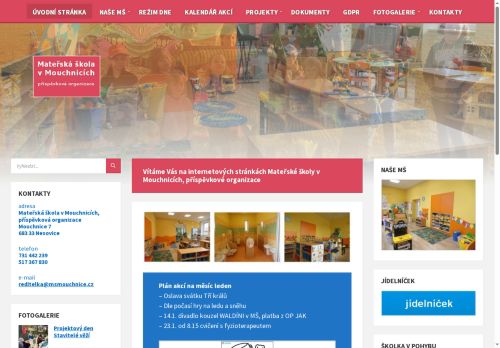 Mateřská škola v Mouchnicích, příspěvková organizace nabízí práci na pozici učitel/ka MŠ v obci Mouchnice