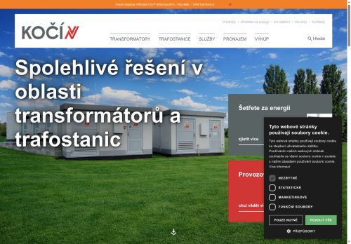 Webové stránky KOČÍ VN s.r.o., Dyje