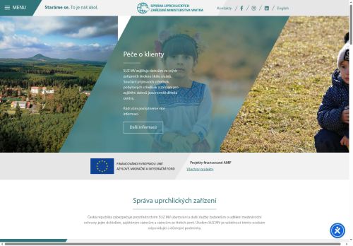 Webové stránky Správa uprchlických zařízení Ministerstva vnitra, Tachov