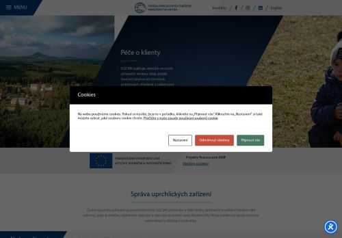 Webové stránky Správa uprchlických zařízení Ministerstva vnitra, Benešov