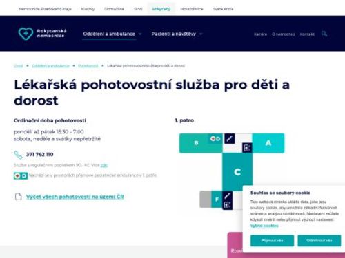 Lékařská pohotovostní služba pro děti a dorost - Rokycanská nemocnice