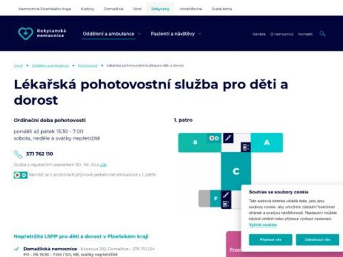 Lékařská pohotovostní služba pro děti a dorost - Rokycanská nemocnice