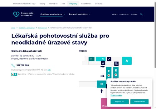 Zobrazit webové stránky Lékařská pohotovostní služba pro neodkladné úrazové stavy - Rokycanská nemocnice