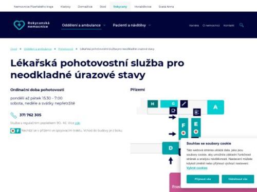 Lékařská pohotovostní služba pro neodkladné úrazové stavy - Rokycanská nemocnice