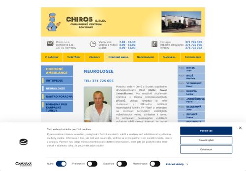 Zobrazit webové stránky Neurologická ambulance Chiros s.r.o. - MUDr. Pavel Janouškovec