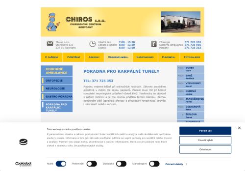Zobrazit webové stránky Poradna pro karpální tunely Chiros s.r.o.