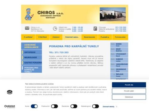 Poradna pro karpální tunely Chiros s.r.o.
