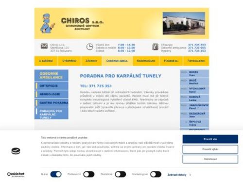 Poradna pro karpální tunely Chiros s.r.o.
