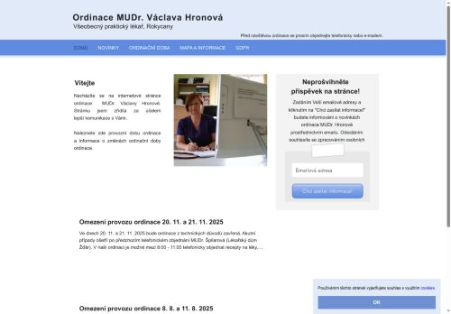 Zobrazit webové stránky Praktický lékař pro dospělé - MUDr. Václava Hronová