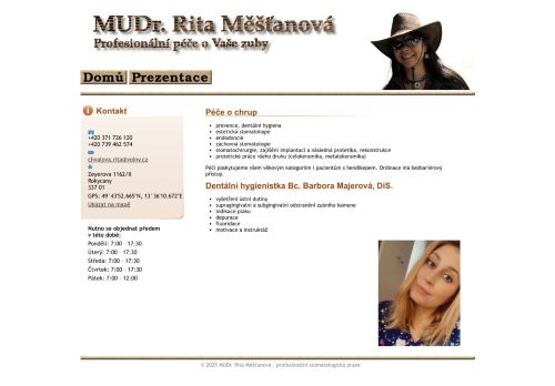 Zobrazit webové stránky Zubní ordinace - MUDr. Rita Měšťanová